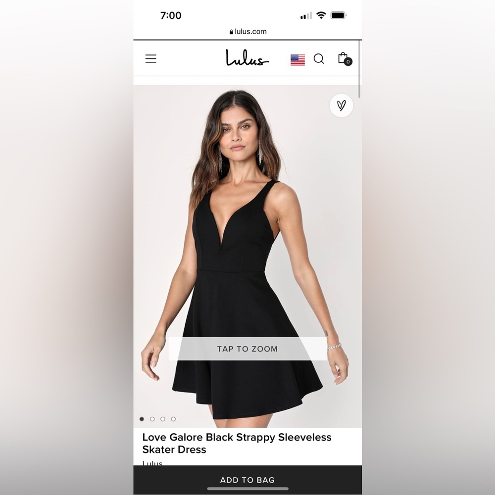 Lulus strappy black dress NWT